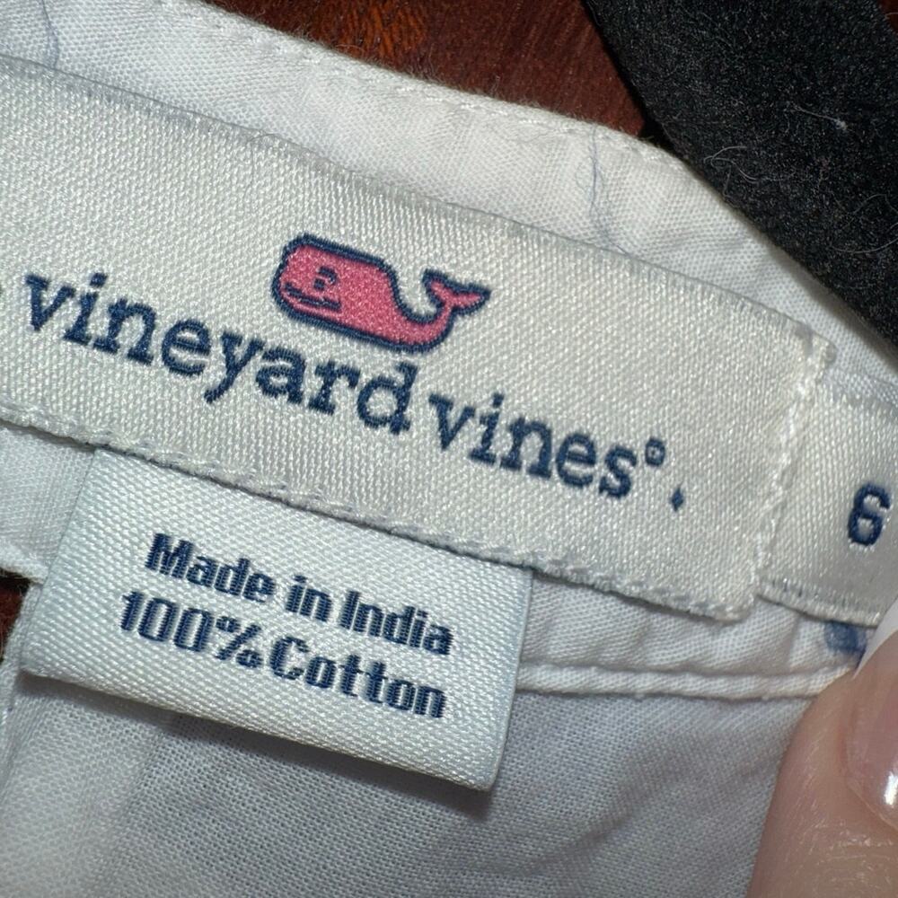 VINEYARD VINES Multicolor Stripe Fit & Flare Embroidered Backless Dress Size 6 - Picture 4 of 4